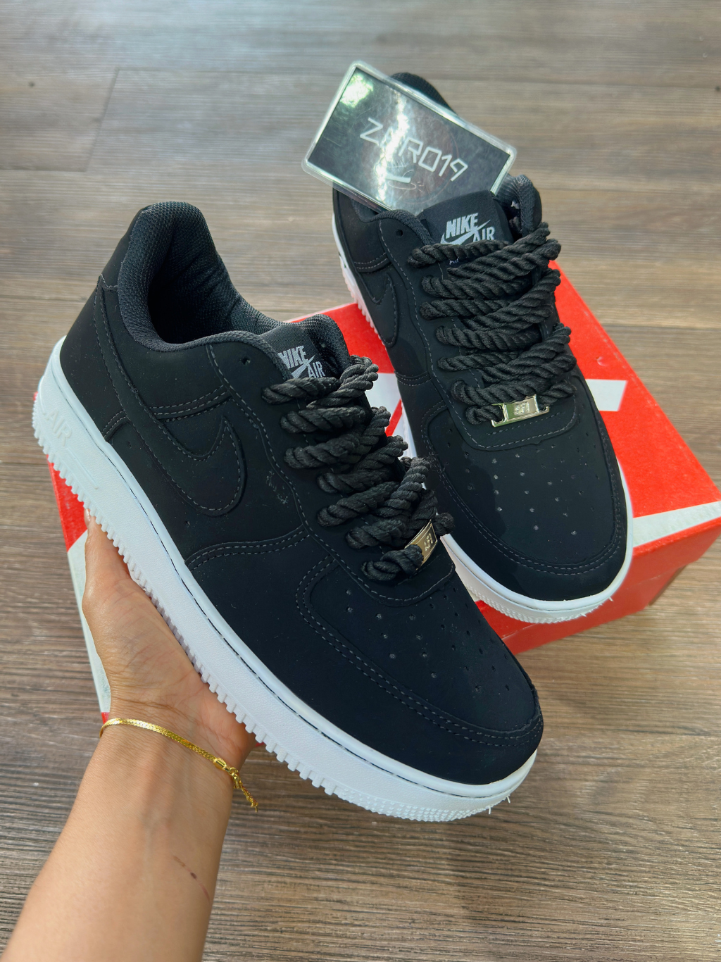 AF1 Black Corda
